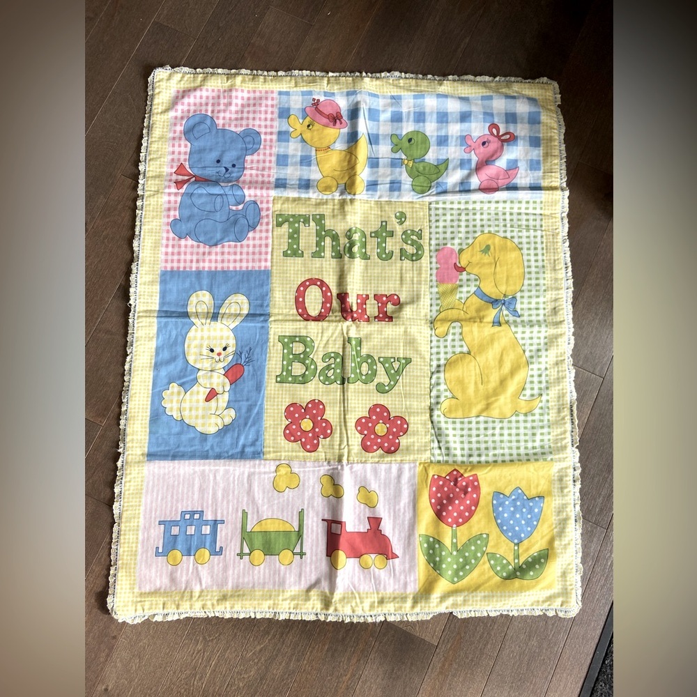 Vintage‎ handmade baby blanket